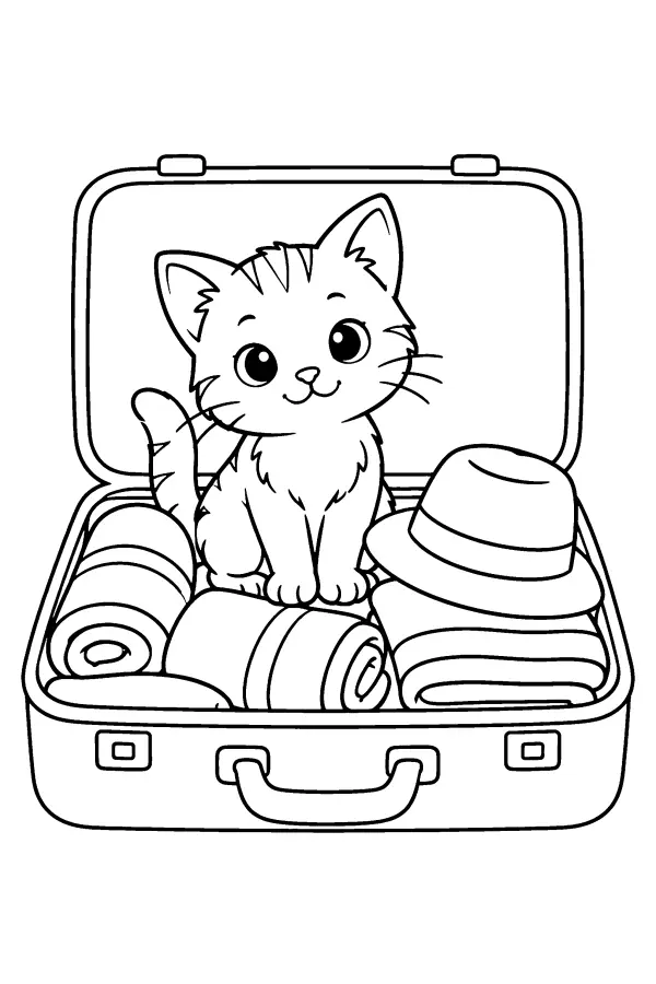 Suitcase Kitten
