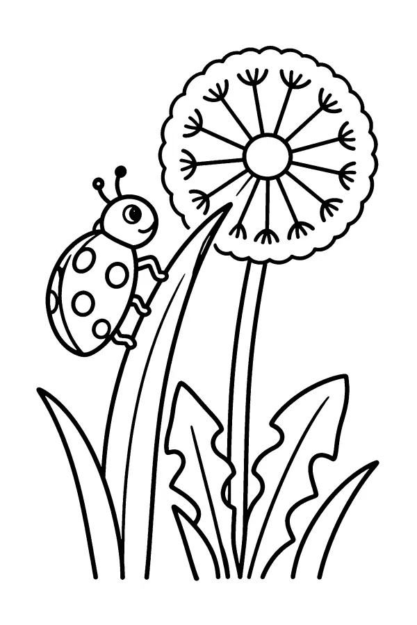 Ladybug and Dandelion