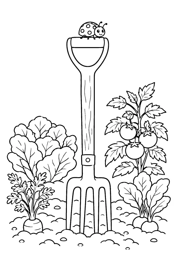 Ladybug Garden Fork