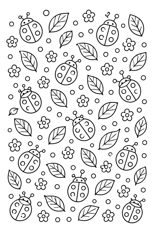 Ladybug Garden Pattern