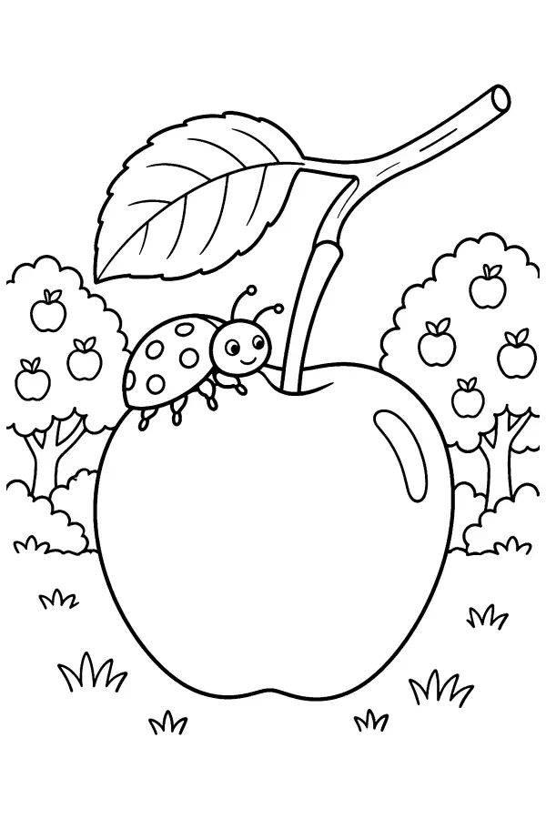 Ladybug On Apple