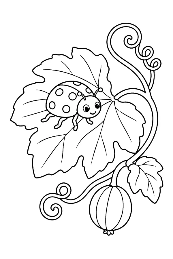 Ladybug Pumpkin Vine