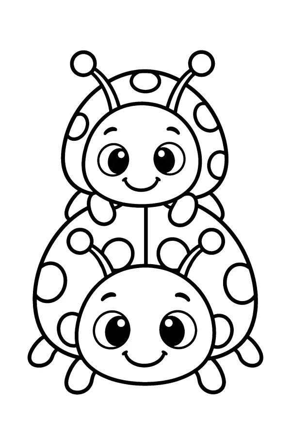 Stacked Ladybugs