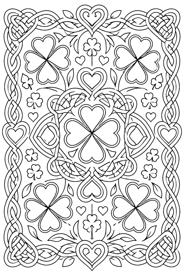 Clover Heart Border