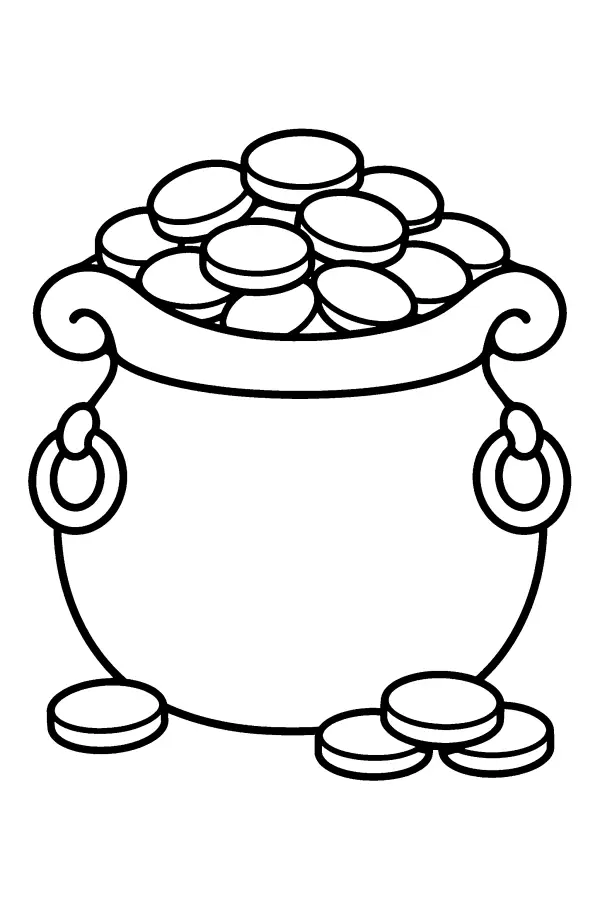 Coin Filled Pot