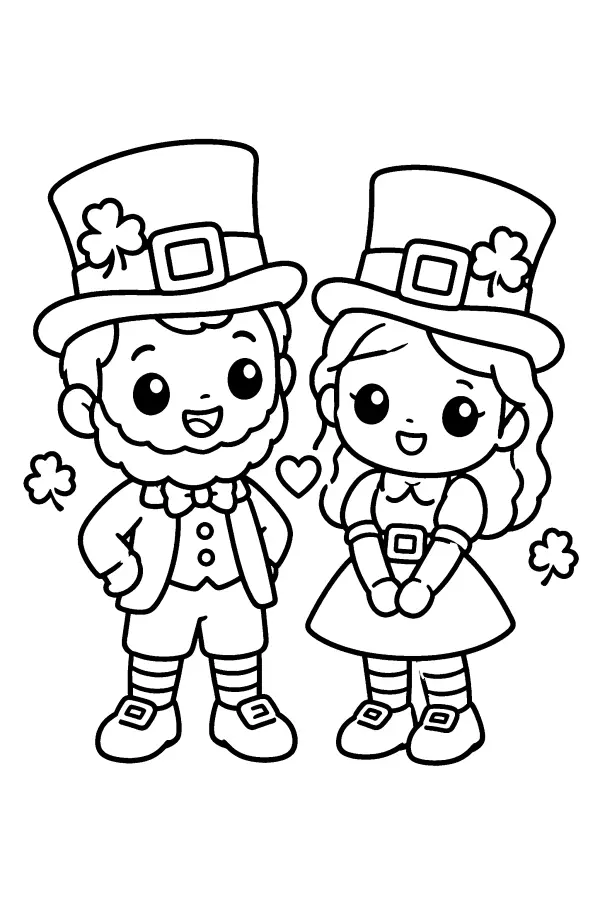 Leprechaun Heart Pair