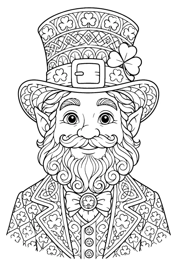 Patterned Leprechaun Portrait
