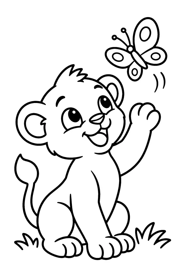 Cub and Butterfly