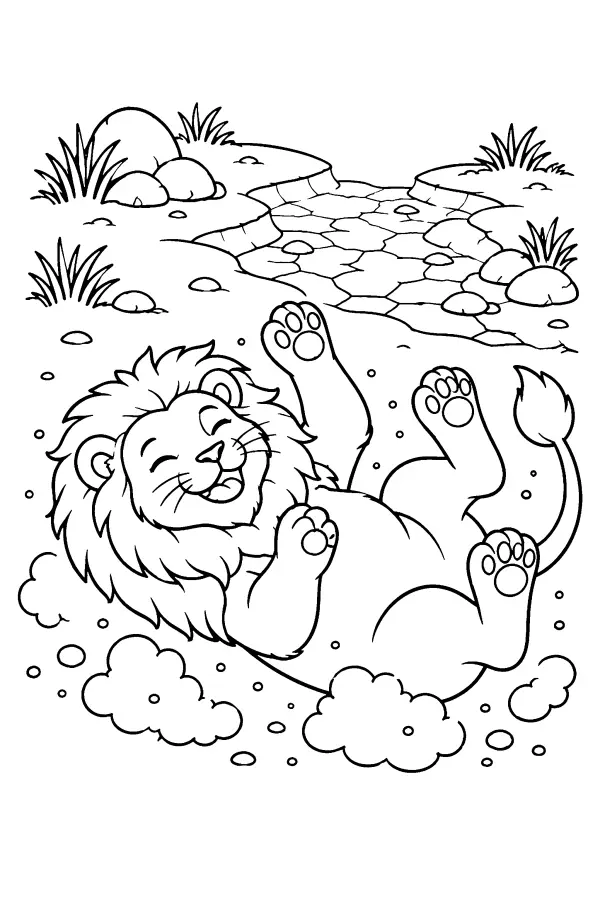 Dust Rolling Lion