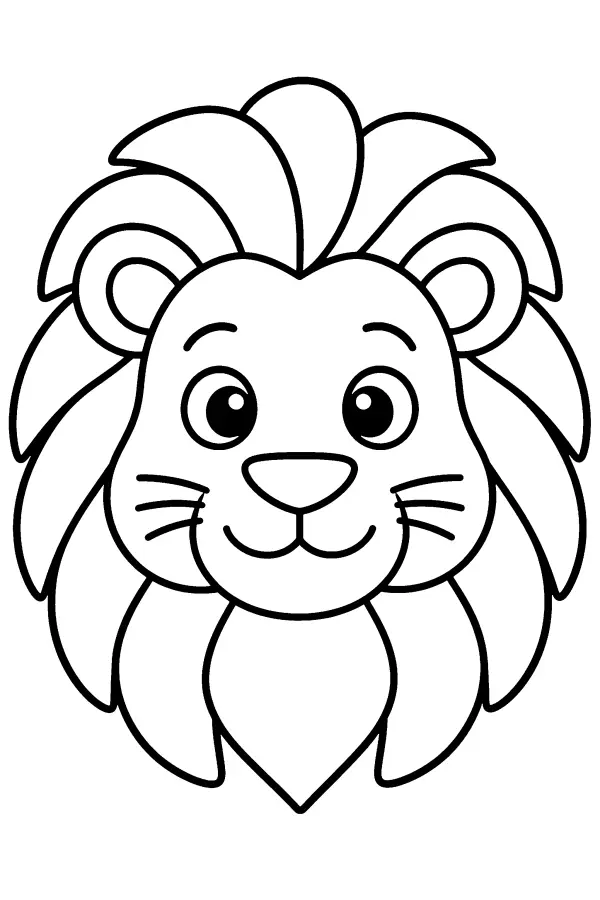 Lion Face Portrait