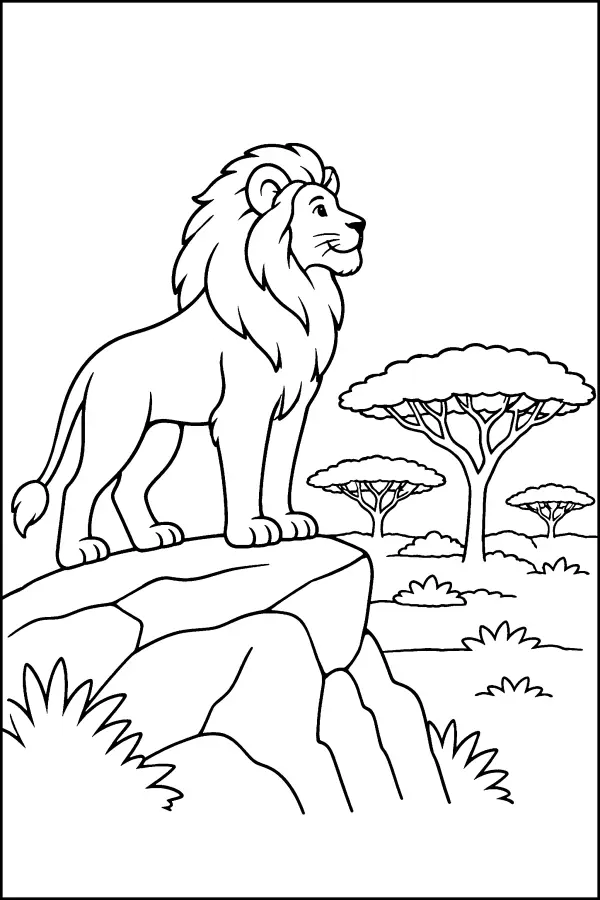 Lion On The Outcrop