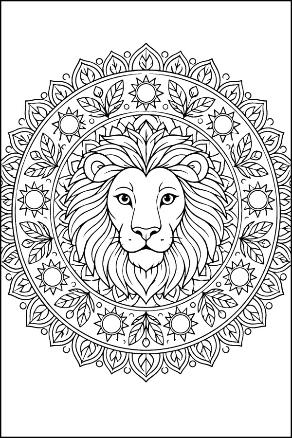 Lion Sun Mandala