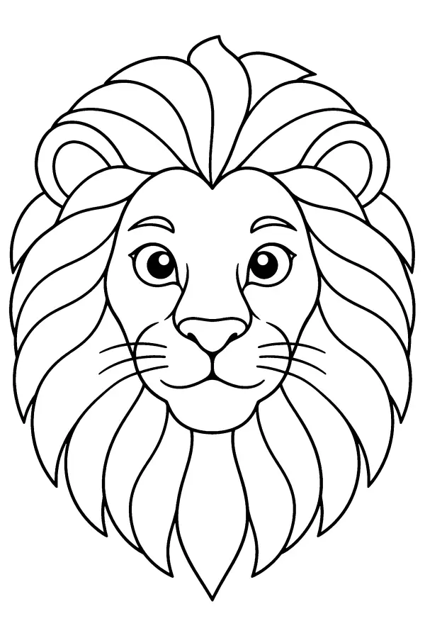 Patterned Lion Head