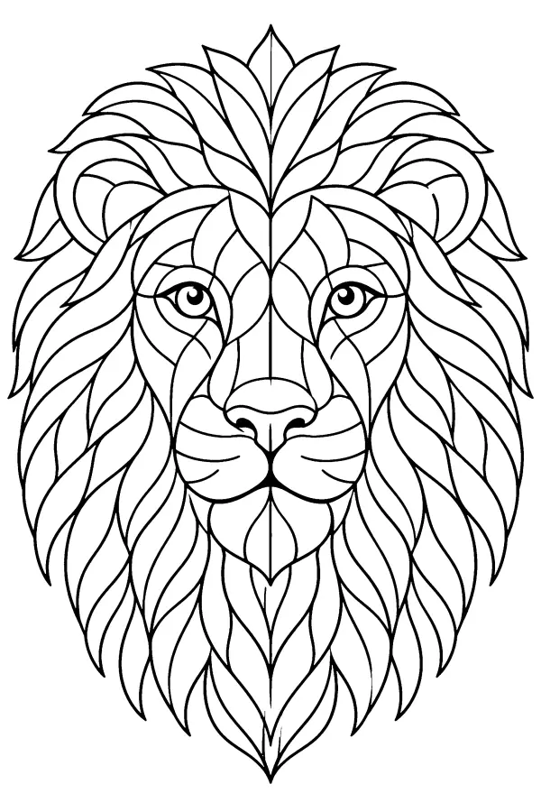 Stained Glass Lion