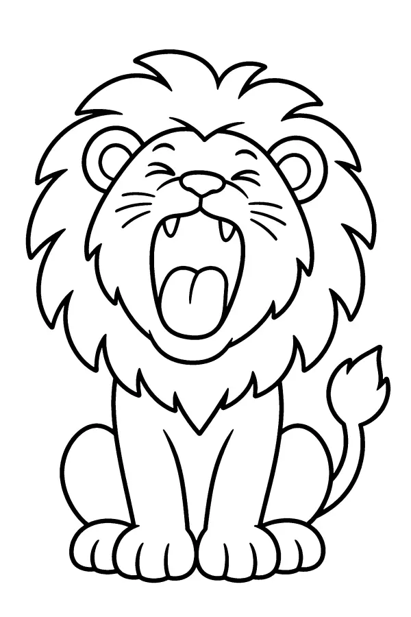 Yawning Lion