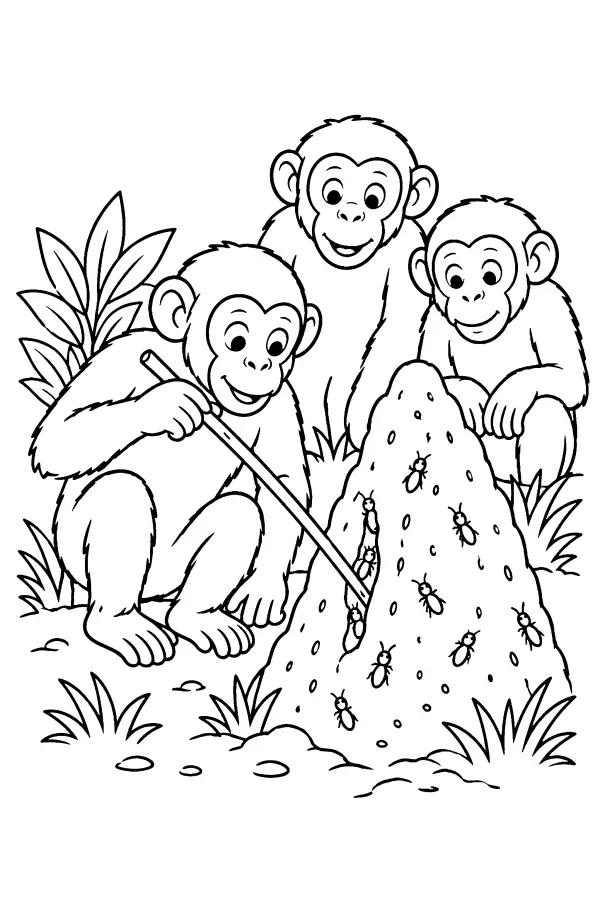 Chimpanzee Termite Hunt