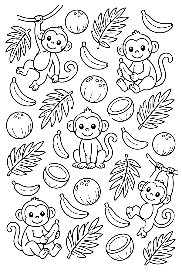Monkey Jungle Pattern