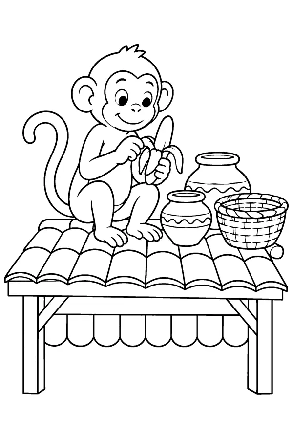 Monkey On Roof