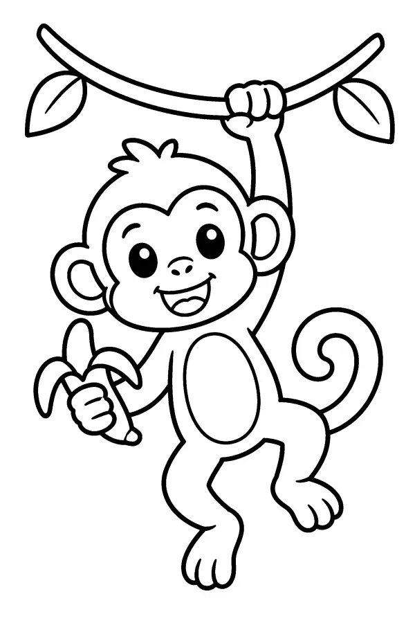 Monkey On Vine