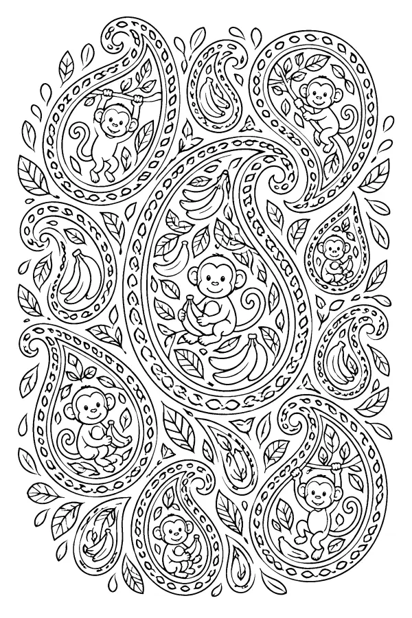 Monkey Paisley Garden