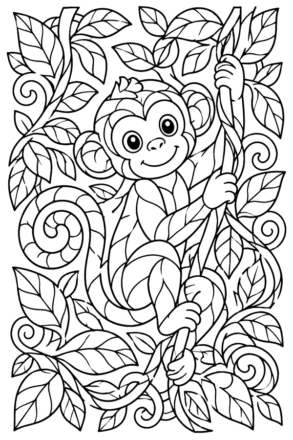 Stained Glass Monkey