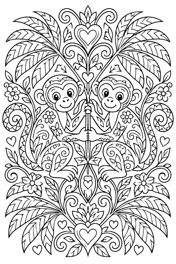 Symmetric Monkey Hearts