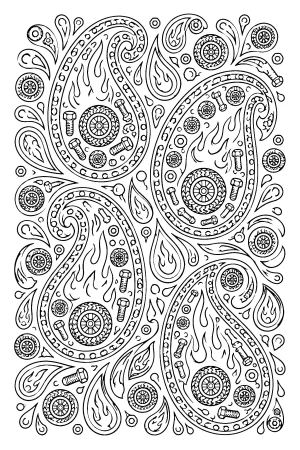 Paisley Gear Swirls