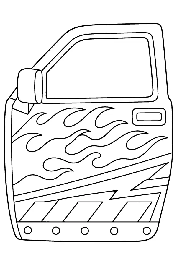 Patterned Truck Door