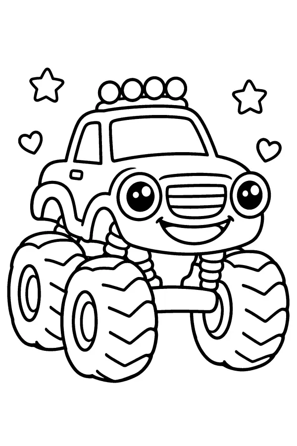 Smiling Big Tire Truck