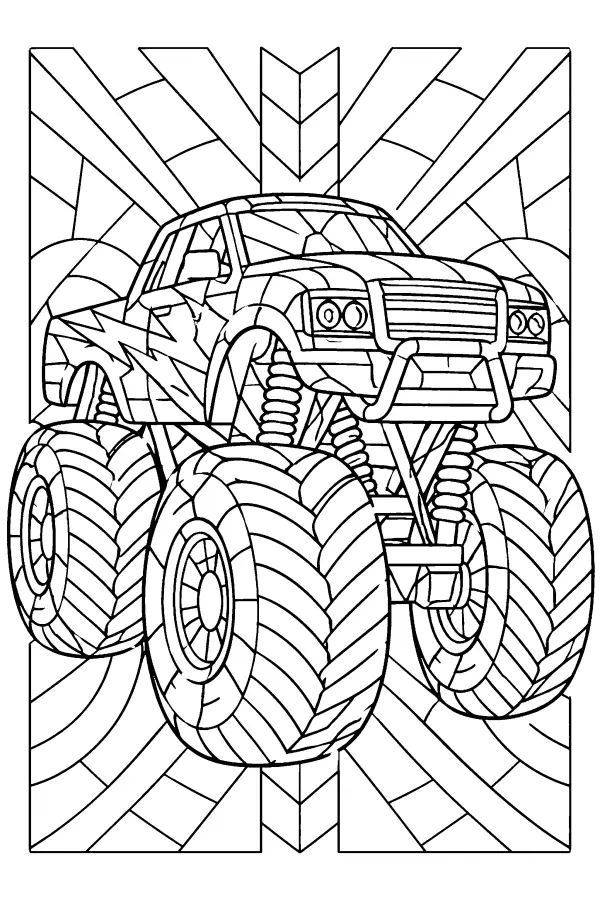 Stained Glass Monster Truck