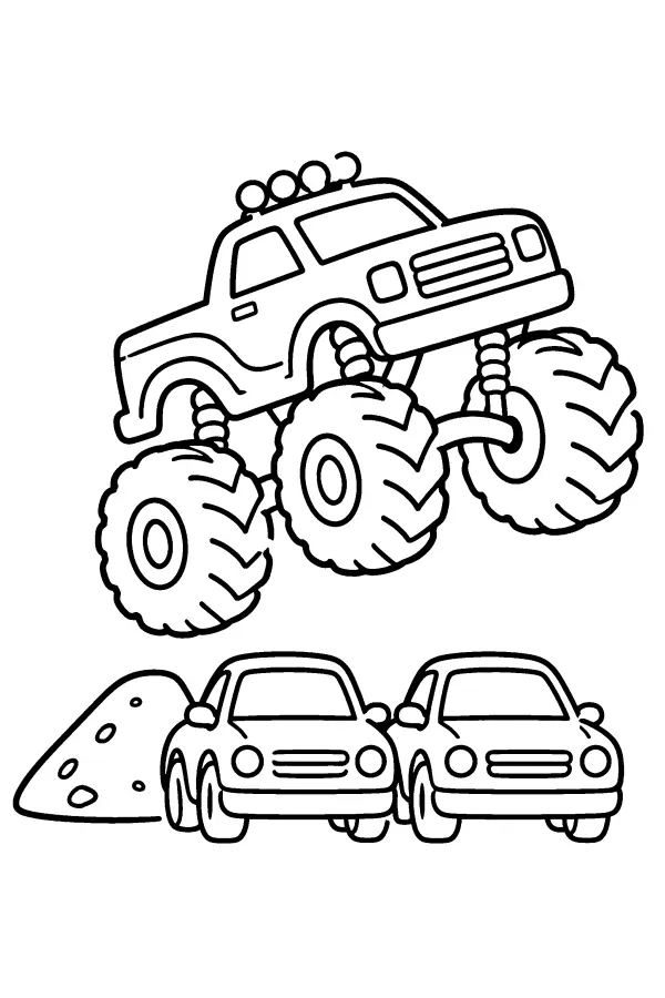 Truck Over Cars