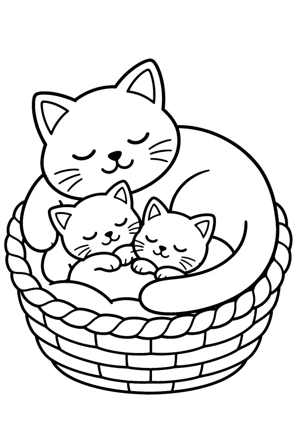 Basket Cat Family