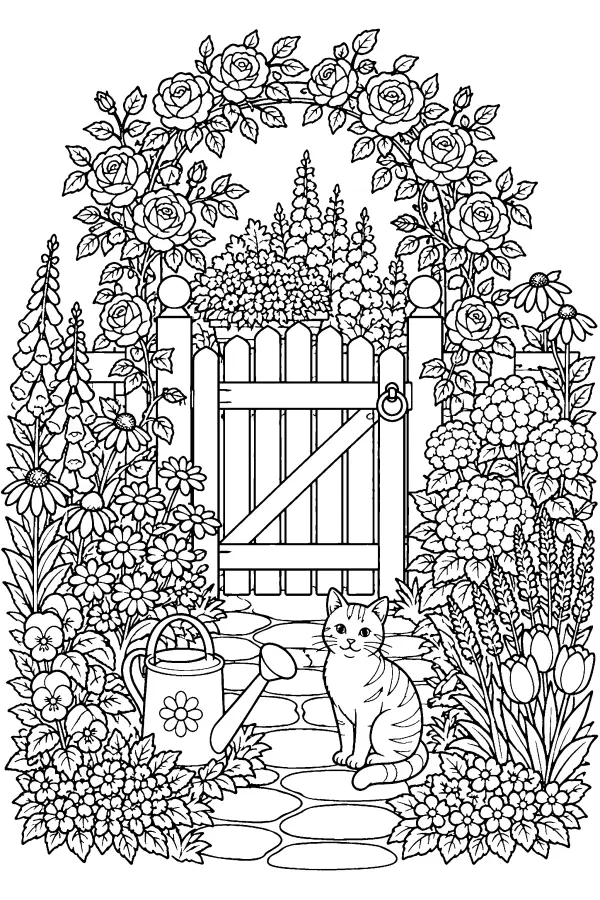 Garden Gate Cat