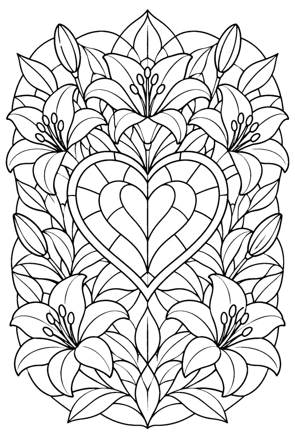 Heart Lily Panel