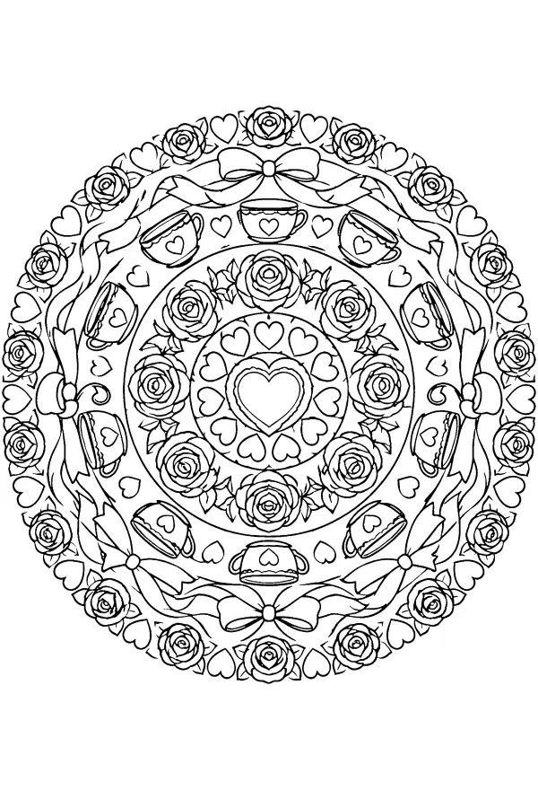 Heart Rose Medallion