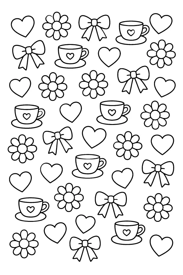 Heart Tea Pattern
