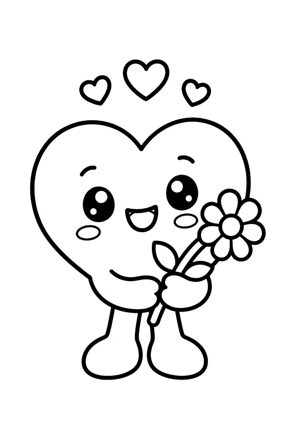 Heart With Daisy