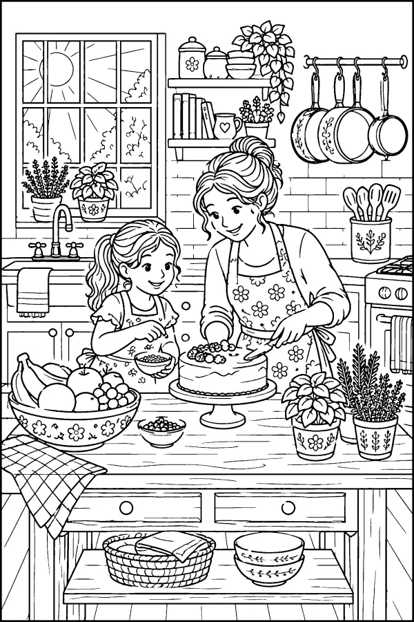Kitchen Cake Scene