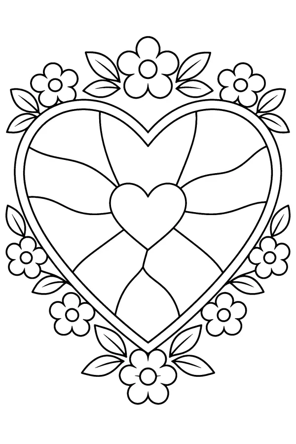 Patterned Heart Bloom