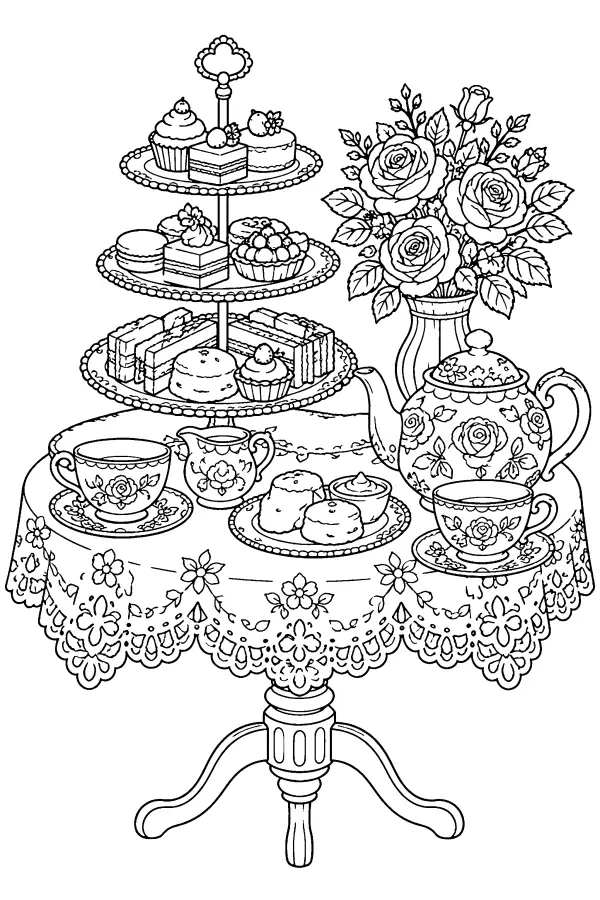 Tea Table Roses