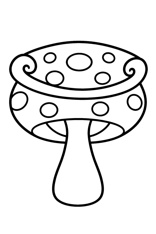 Curled Cap Mushroom