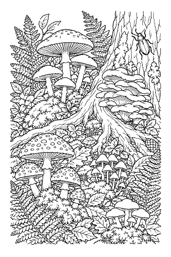 Forest Floor With Beetle