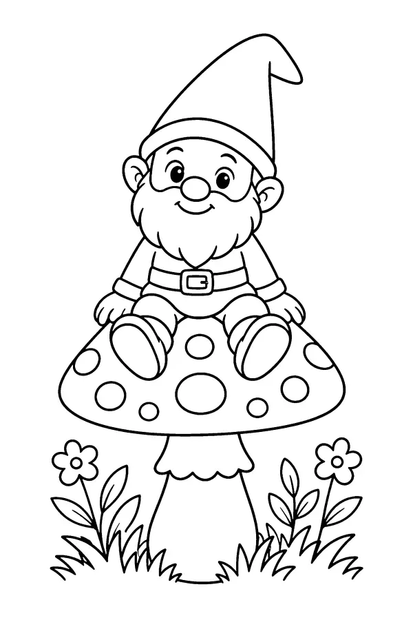 Gnome On Toadstool