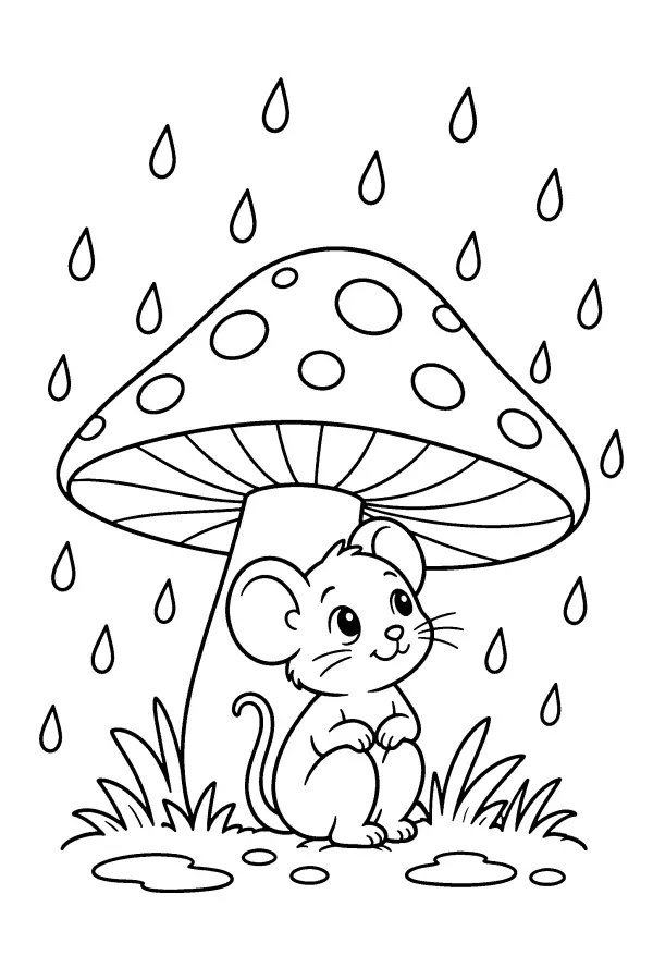 Mouse Under Mushroom