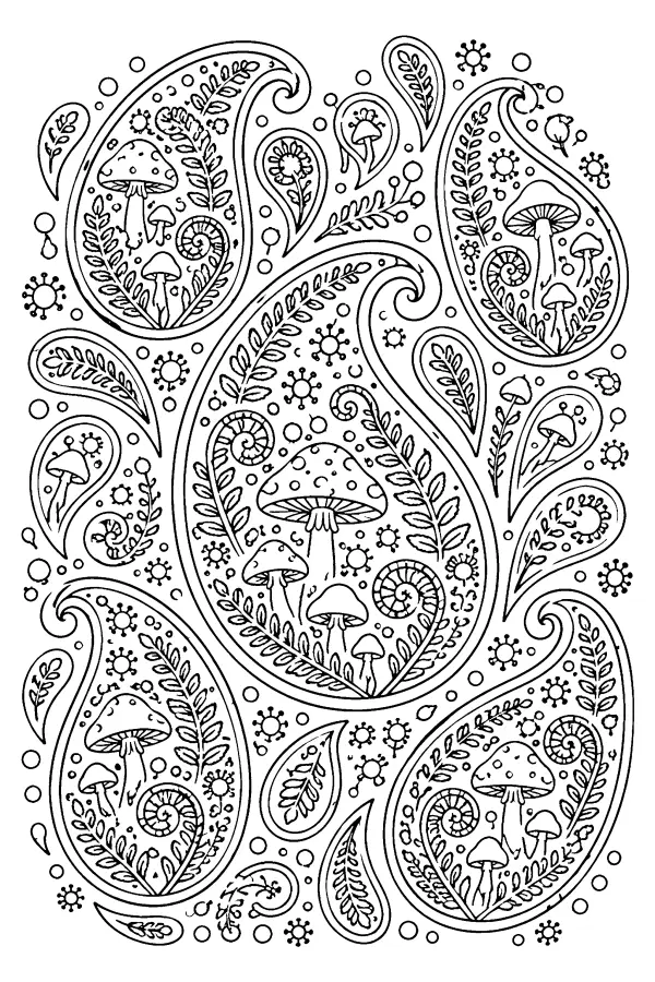 Paisley Mushroom Garden