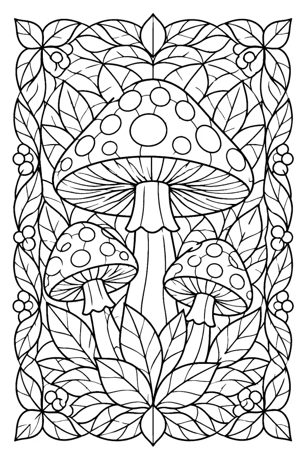 Stained Glass Toadstools