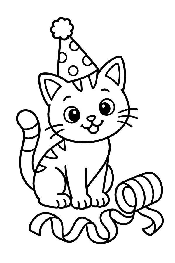 Cat And Streamers