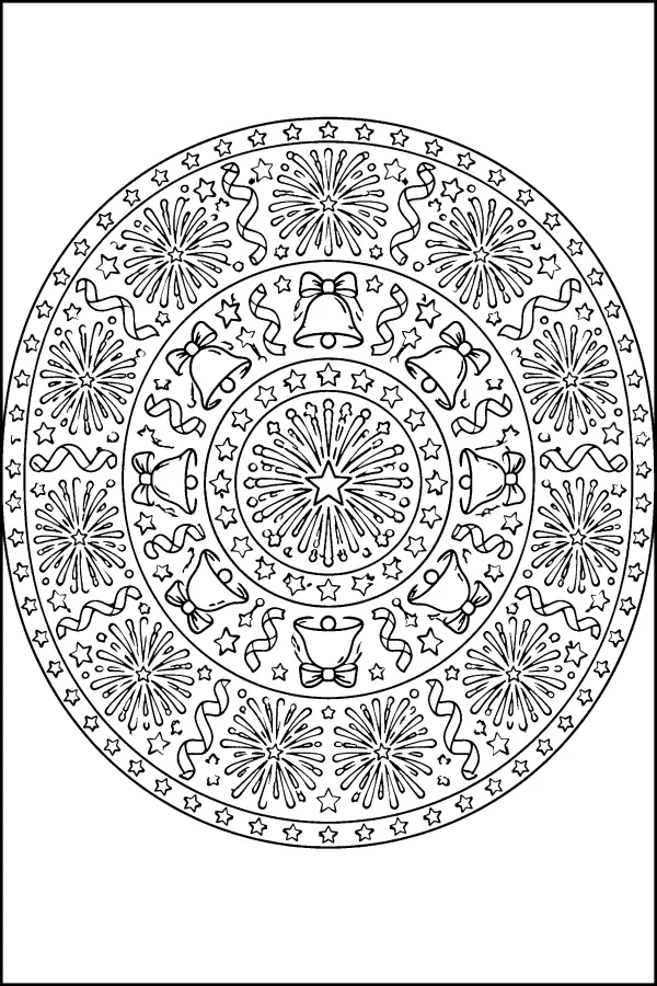 Festive Fireworks Mandala