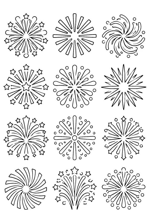 Firework Burst Grid