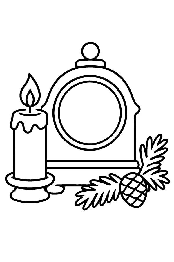 Mantel Clock Scene